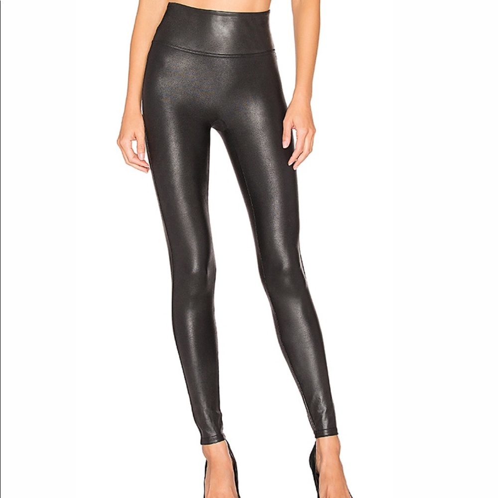 SPANX FAUX LEATHER LEGGINGS